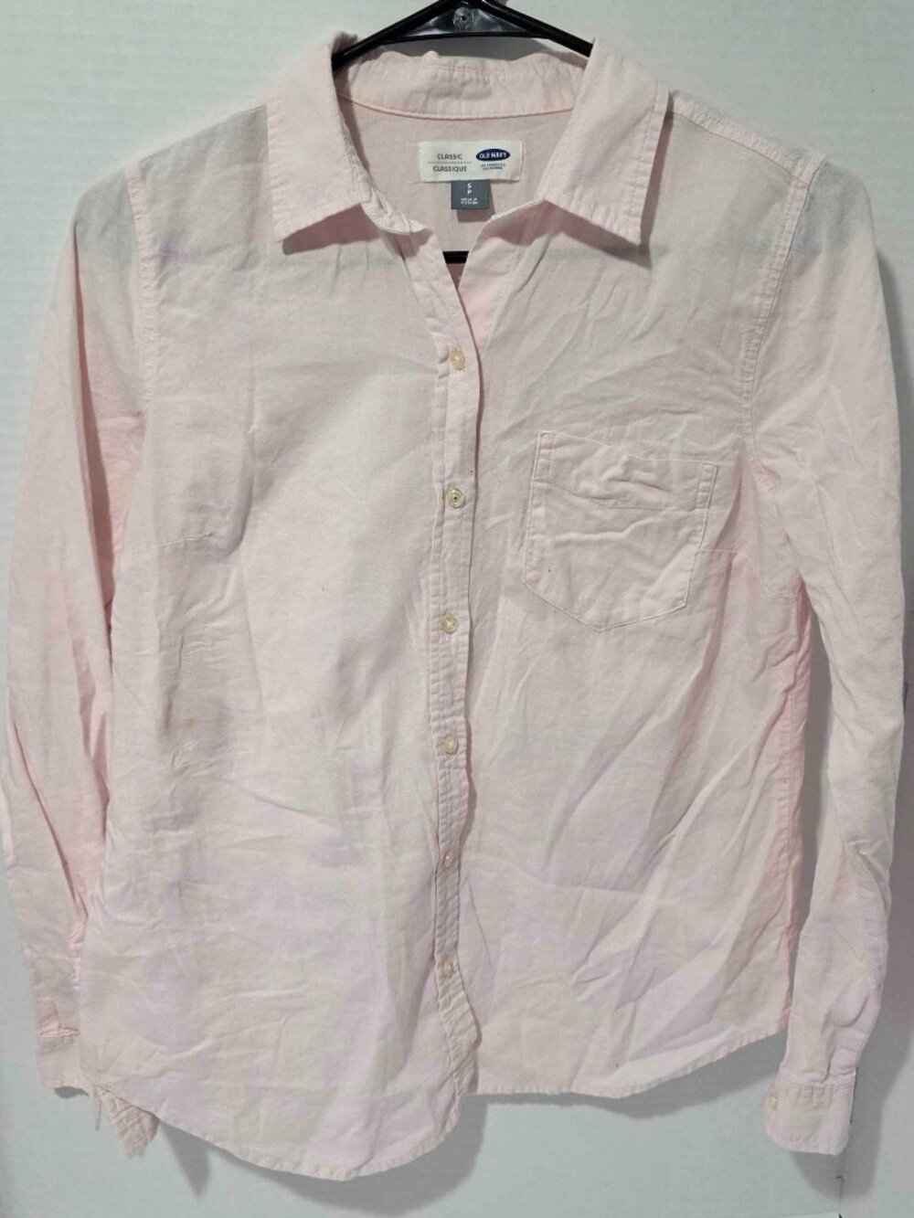 Old Navy Classic Light Pink Button Down Shirt Chest Pocket Women's SP